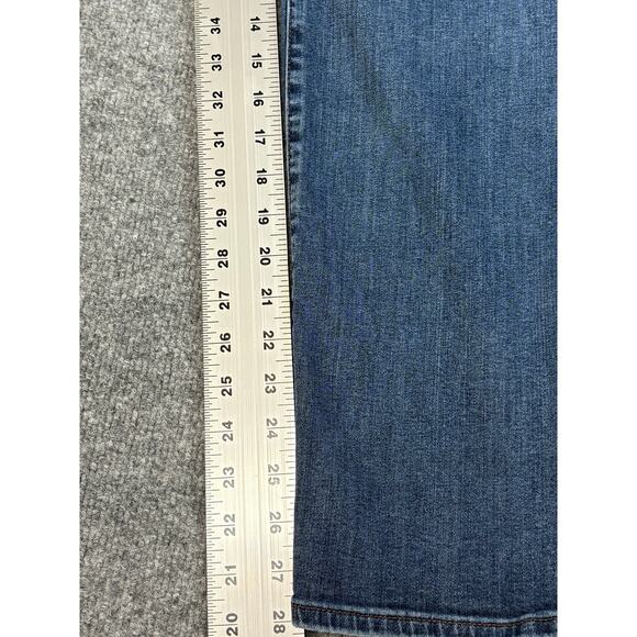 NYDJ Marilyn Straight Jeans Womens Size 12 Blue Denim Mid-Rise Medium Wash - Picture 7 of 7